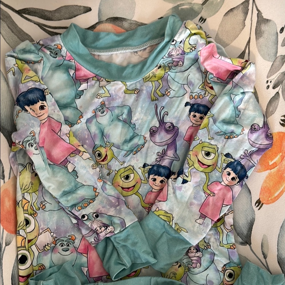 Colorful Cartoon Character Pajama Set